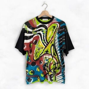 Kansai O2 Vintage 90s Kansai Yamamoto Abstract Graphic T-Shirt Unisex Large